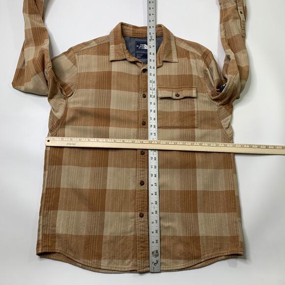 The North Face Shirt Mens M Medium Brown Stone Stayside Flannel Button Up Pocket - Picture 7 of 14